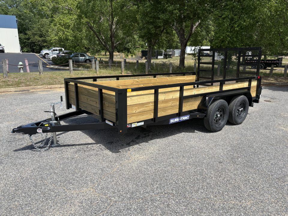 New 2026 Sure-Trac 7x14 7k 3 Board Utility Trailer