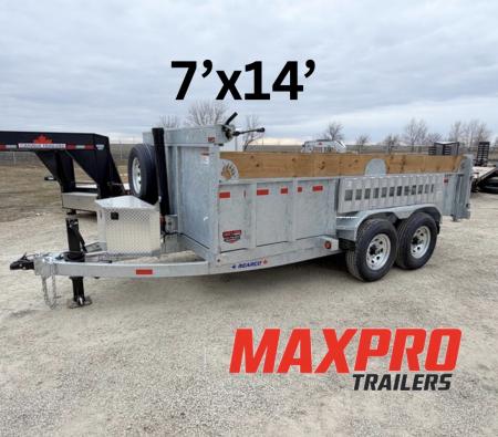 New 2026 BearCo Trailers 7'x14' Galvanized Dump Trailer