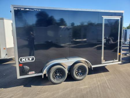 New 2026 ALCOM 7X14 TANDEM AXLE 7000 LB GVWR ALUMINUM Cargo / Enclosed Trailer WITH 6'4  INTERIOR HEIGHT, 1 PIECE ALUMINUM ROOF, SCREWLESS EXTERIOR, SUPER LITE WEIGHT