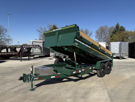 New NEW 2026 Southland 14ft Low Profile Dump Trailer 2-7000 lb axles =14K with Ramps