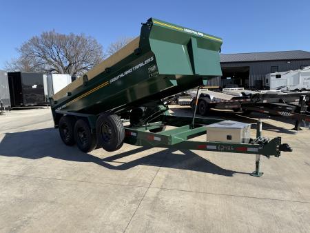 New NEW 2026 Southland 14ft Low Profile Dump Trailer 2-7000 lb axles =14K with Ramps