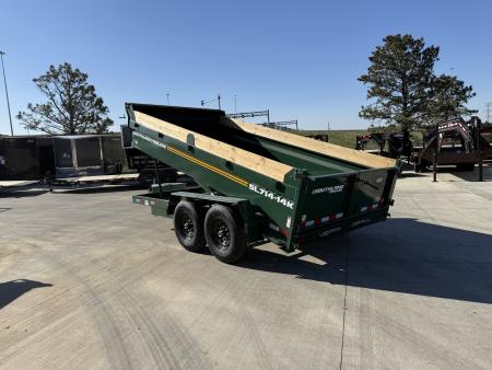 New NEW 2026 Southland 14ft Low Profile Dump Trailer 2-7000 lb axles =14K with Ramps