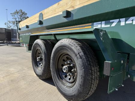 New NEW 2026 Southland 14ft Low Profile Dump Trailer 2-7000 lb axles =14K with Ramps