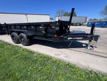 New 2026 Hillcrest Trailers 83x14 14K Telescopic w/ Hydraulic Jack Dump Trailer