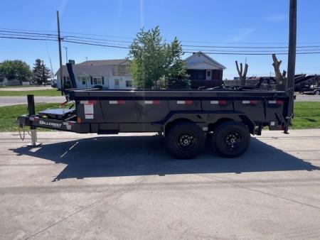 New 2026 Hillcrest Trailers 83x14 14K Telescopic w/ Hydraulic Jack Dump Trailer