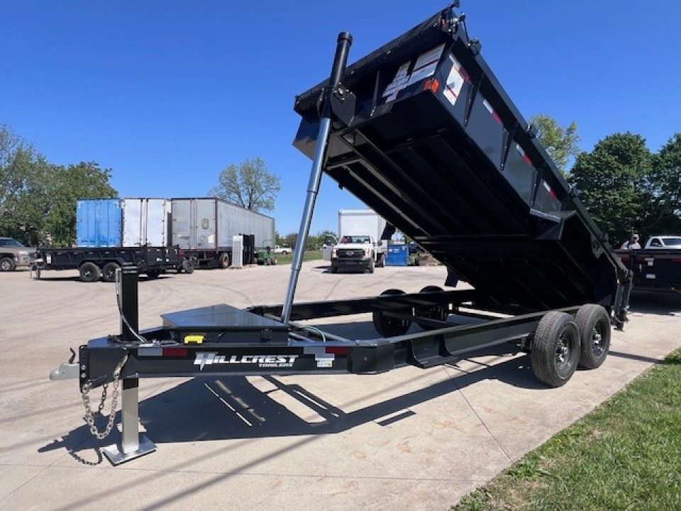 New 2026 Hillcrest Trailers 83x16 14K Telescopic w/ Hydraulic Jack Dump Trailer