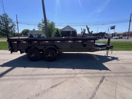 New 2026 Hillcrest Trailers 83x16 14K Telescopic w/ Hydraulic Jack Dump Trailer