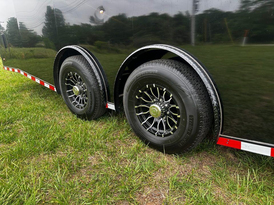 New 2026 Rock Solid Cargo 8.5x28 Car Hauler-7000LB Spread Torsion- HD Ramp- 10" Bogey Wheels - 12V Battery