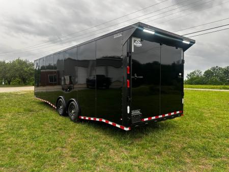 New 2026 Rock Solid Cargo 8.5x28 Car Hauler-7000LB Spread Torsion- HD Ramp- 10" Bogey Wheels - 12V Battery