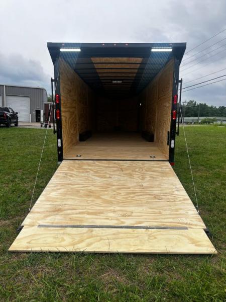 New 2026 Rock Solid Cargo 8.5x28 Car Hauler-7000LB Spread Torsion- HD Ramp- 10" Bogey Wheels - 12V Battery