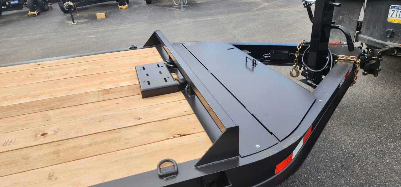 New 7 x 20 EF16 BWISE I-Beam Flat Deck Equipment Trailer 17.6k *Hammertone Black**FULL WIDTH RAMPS