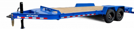 New 7 x 20 EF16 BWISE I-Beam Flat Deck Equipment Trailer 17.6k *Hammertone Black**FULL WIDTH RAMPS