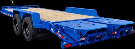 New 7 x 20 EF16 BWISE I-Beam Flat Deck Equipment Trailer 17.6k *Hammertone Black**FULL WIDTH RAMPS