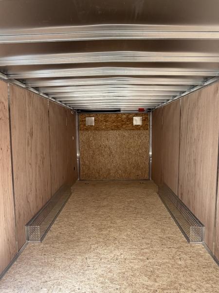 New 2026 Lightning 8.5 x 20 Enclosed All Aluminum Car Hauler with Ramp 10K GVW 7ft Interior Height