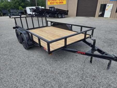 New 2026 82X12 7K TANDEM AXLE UTILITY TRAILER WITH DOVETAIL AND BRAKES