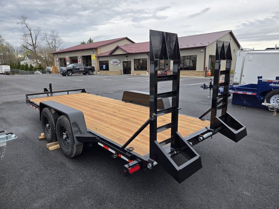 New 7 x 18 EH18-12 BWISE Low Profile Implement Equipment Trailer 12k