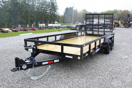 New 2026 Sure-Trac 7' x 18' Tandem Axle Tube Top Landscape Utility Trailer - 9900# GVW