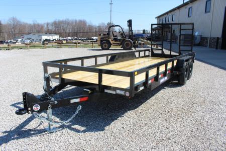 New 2026 Sure-Trac 7' x 18' Tandem Axle Tube Top Landscape Utility Trailer - 9900# GVW