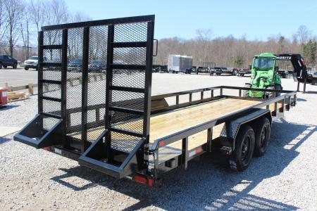 New 2026 Sure-Trac 7' x 18' Tandem Axle Tube Top Landscape Utility Trailer - 9900# GVW