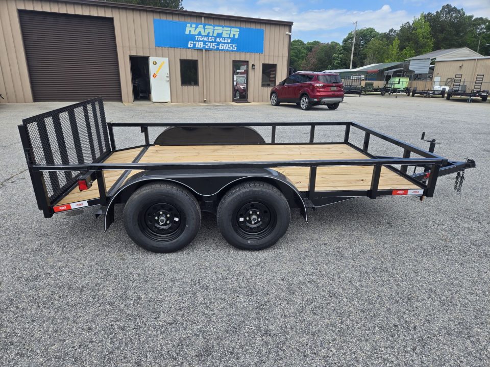 New 2026 82X14 TANDEM AXLE UTILITY TRAILER WITH DOVETAIL AND BRAKES