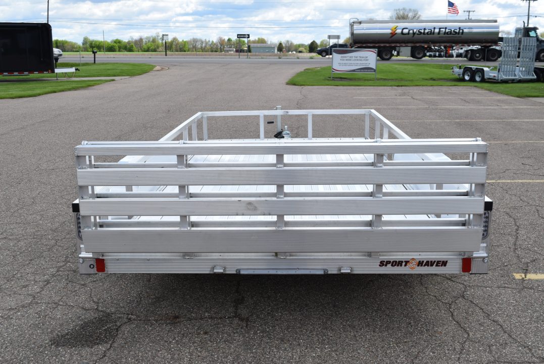 New SPORT HAVEN 7x14 DELUXE OPEN UTILITY w/ BI-FOLD RAMP GATE