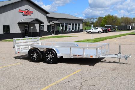 New SPORT HAVEN 7x14 DELUXE OPEN UTILITY w/ BI-FOLD RAMP GATE