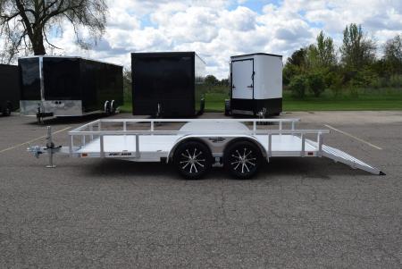 New SPORT HAVEN 7x14 DELUXE OPEN UTILITY w/ BI-FOLD RAMP GATE