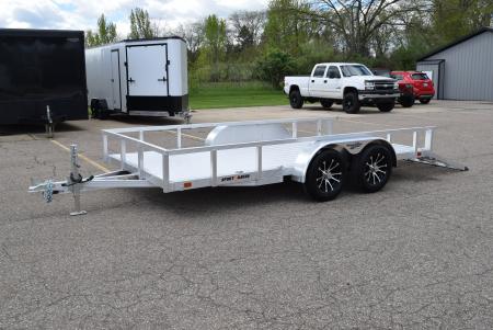 New SPORT HAVEN 7x14 DELUXE OPEN UTILITY w/ BI-FOLD RAMP GATE