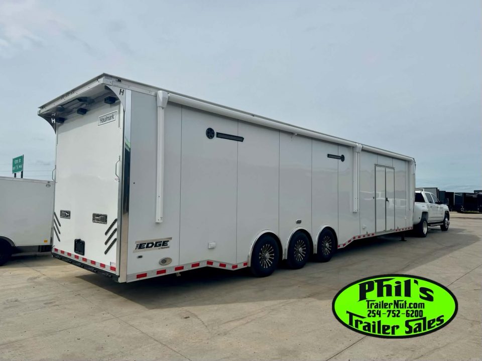 New 2026 Haulmark 8.5X44 GOOSENECK BATHROOM PACKAGE 2 ELECTRIC AWNINGS & AIRLINES! Car / Racing Trailer