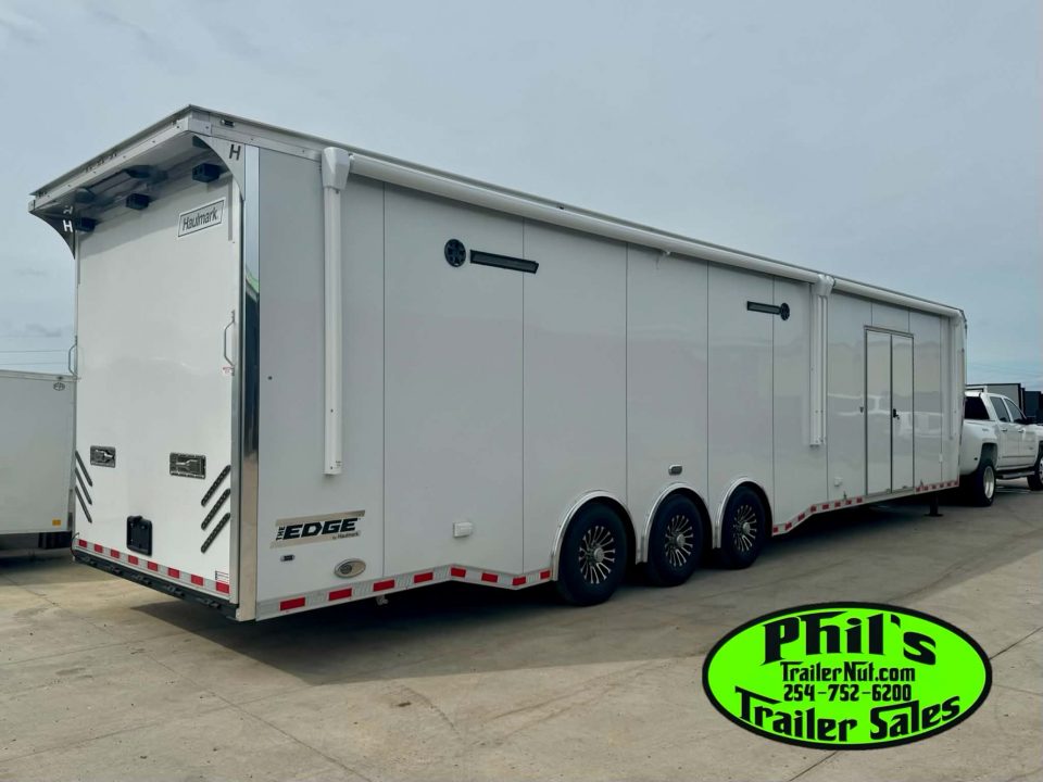 New 2026 Haulmark 8.5X44 GOOSENECK BATHROOM PACKAGE 2 ELECTRIC AWNINGS & AIRLINES! Car / Racing Trailer