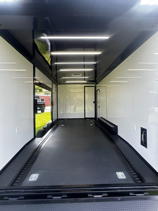 New 2026 Luxe 8.5x24 Bathroom/Racing Trailer- Finished Interior- 7'6" Interior- 7000 Torsion Axles-AWNING- FULL ESCAPE DOOR-E-TRACK Car / Racing Trailer