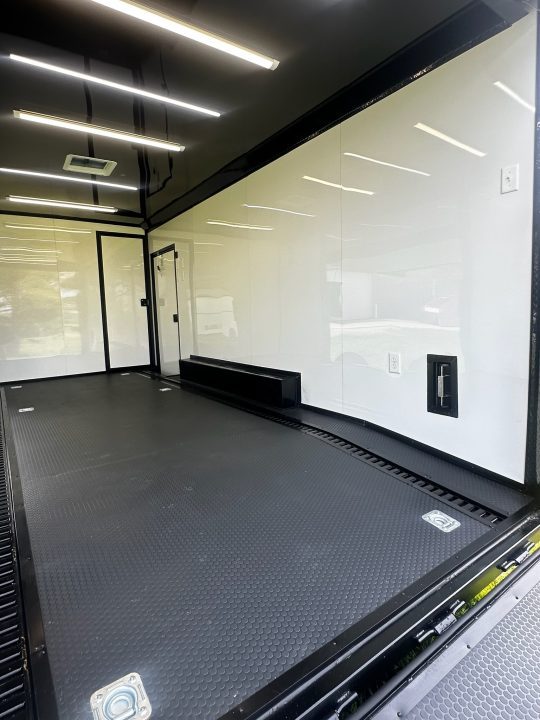 New 2026 Luxe 8.5x24 Bathroom/Racing Trailer- Finished Interior- 7'6" Interior- 7000 Torsion Axles-AWNING- FULL ESCAPE DOOR-E-TRACK Car / Racing Trailer