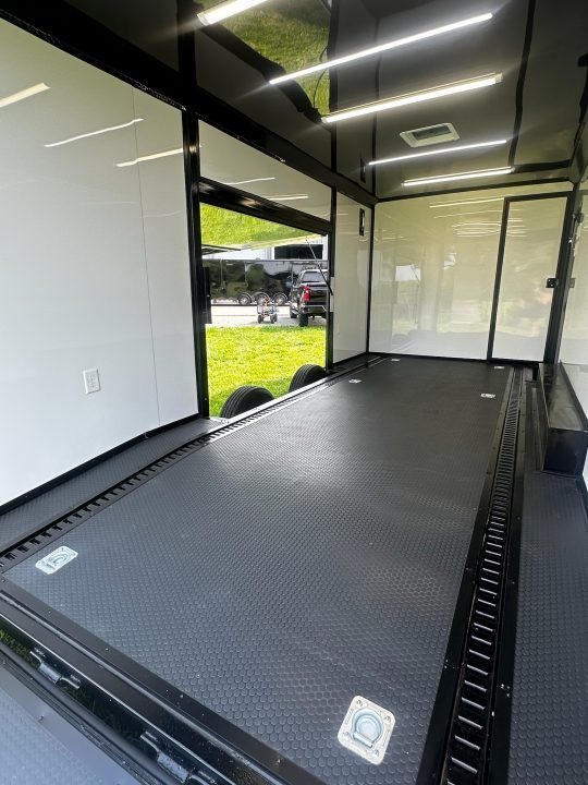 New 2026 Luxe 8.5x24 Bathroom/Racing Trailer- Finished Interior- 7'6" Interior- 7000 Torsion Axles-AWNING- FULL ESCAPE DOOR-E-TRACK Car / Racing Trailer