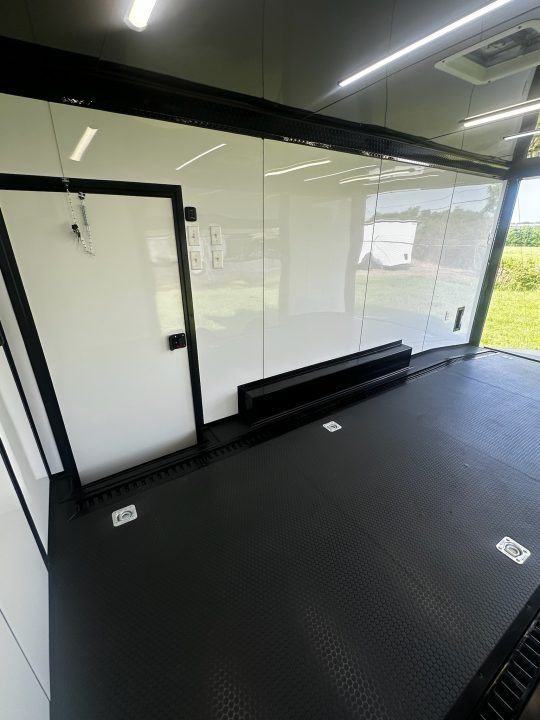 New 2026 Luxe 8.5x24 Bathroom/Racing Trailer- Finished Interior- 7'6" Interior- 7000 Torsion Axles-AWNING- FULL ESCAPE DOOR-E-TRACK Car / Racing Trailer