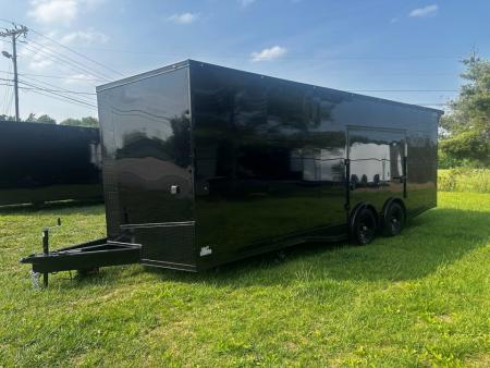 New 2026 Luxe 8.5x24 Bathroom/Racing Trailer- Finished Interior- 7'6" Interior- 7000 Torsion Axles-AWNING- FULL ESCAPE DOOR-E-TRACK Car / Racing Trailer