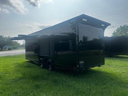 New 2026 Luxe 8.5x24 Bathroom/Racing Trailer- Finished Interior- 7'6" Interior- 7000 Torsion Axles-AWNING- FULL ESCAPE DOOR-E-TRACK Car / Racing Trailer
