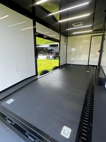 New 2026 Luxe 8.5x24 Bathroom/Racing Trailer- Finished Interior- 7'6" Interior- 7000 Torsion Axles-AWNING- FULL ESCAPE DOOR-E-TRACK Car / Racing Trailer