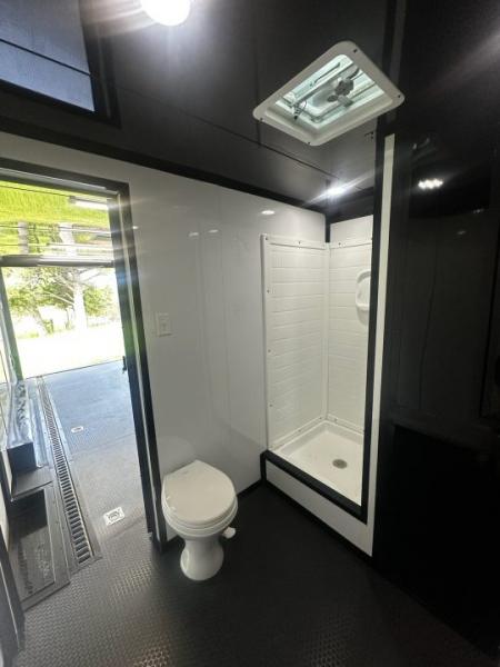 New 2026 Luxe 8.5x24 Bathroom/Racing Trailer- Finished Interior- 7'6" Interior- 7000 Torsion Axles-AWNING- FULL ESCAPE DOOR-E-TRACK Car / Racing Trailer