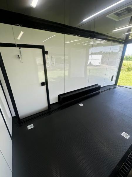 New 2026 Luxe 8.5x24 Bathroom/Racing Trailer- Finished Interior- 7'6" Interior- 7000 Torsion Axles-AWNING- FULL ESCAPE DOOR-E-TRACK Car / Racing Trailer