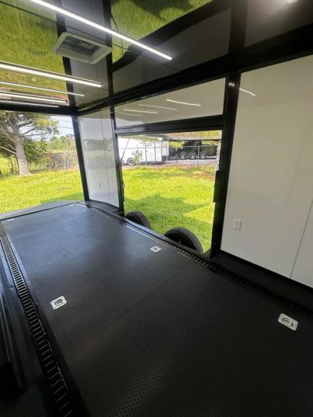 New 2026 Luxe 8.5x24 Bathroom/Racing Trailer- Finished Interior- 7'6" Interior- 7000 Torsion Axles-AWNING- FULL ESCAPE DOOR-E-TRACK Car / Racing Trailer