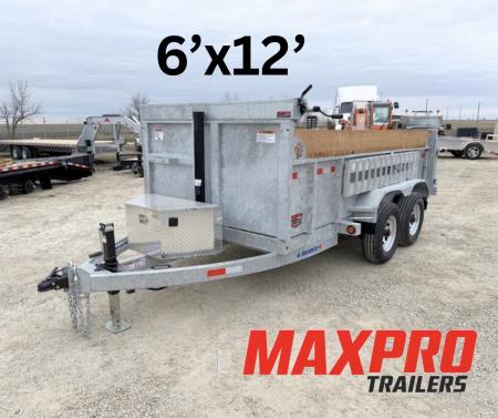 New 2026 BearCo Trailers 6'X12' Galvanized Dump Trailer