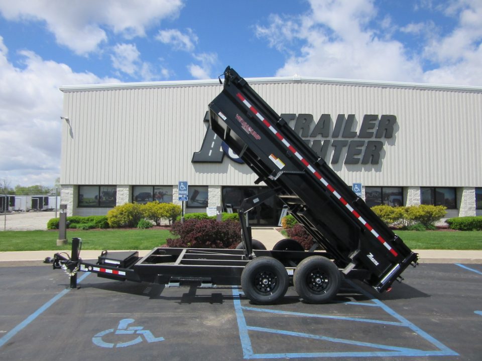 New 2026 Midsota 7 x 14 NHV14S-BP-154 Scissor Dump Trailer 15.4K / Hydraulic Jack / Fork Stake Pockets / Rear Stabilizers