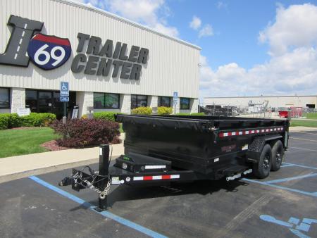 New 2026 Midsota 7 x 14 NHV14S-BP-154 Scissor Dump Trailer 15.4K / Hydraulic Jack / Fork Stake Pockets / Rear Stabilizers