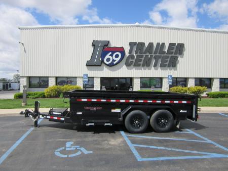 New 2026 Midsota 7 x 14 NHV14S-BP-154 Scissor Dump Trailer 15.4K / Hydraulic Jack / Fork Stake Pockets / Rear Stabilizers
