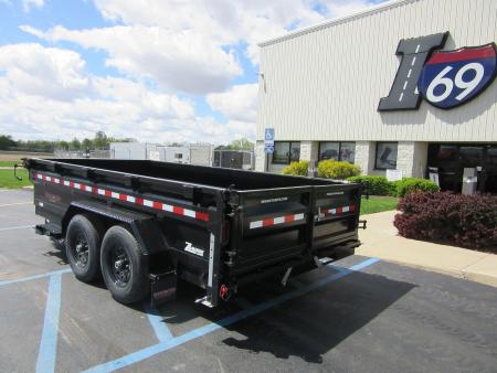 New 2026 Midsota 7 x 14 NHV14S-BP-154 Scissor Dump Trailer 15.4K / Hydraulic Jack / Fork Stake Pockets / Rear Stabilizers