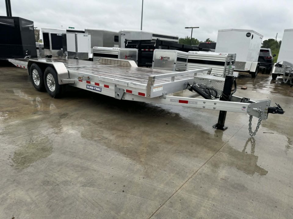 New 2025 Sure-Trac 22' ALUMINUM EQUIPMENT HAULER POWER TILT CAR HAULER Equipment Trailer