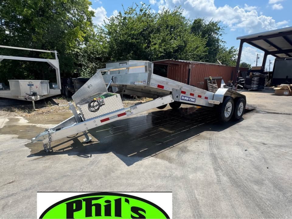 New 2025 Sure-Trac 22' ALUMINUM EQUIPMENT HAULER POWER TILT CAR HAULER Equipment Trailer