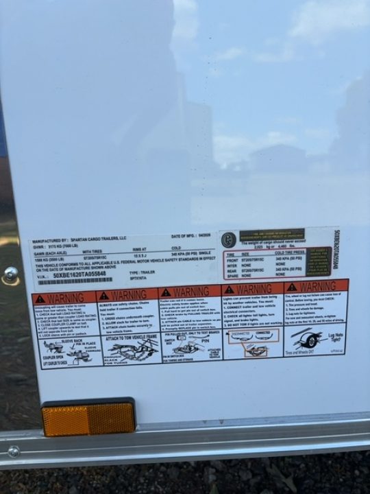 New 2026 Spartan SP7X16TA Cargo / Enclosed Trailer