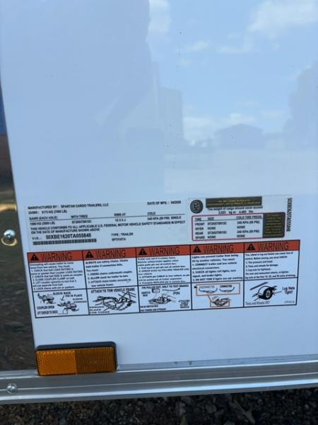 New 2026 Spartan SP7X16TA Cargo / Enclosed Trailer