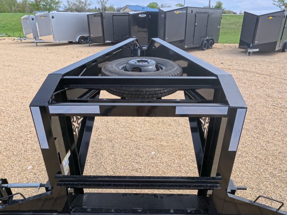New 2026 Norstar 102 x 34 FXG Gooseneck Deckover with 2)10K Spring Axles, 2) Elec. Brakes, 5' Self Cleaning Dove Tail w/ Rampage Ramps and Matching Spare Tire
